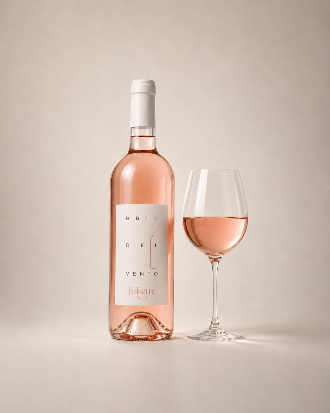 Bric Del Vento Juliette Rosé wine bottle
