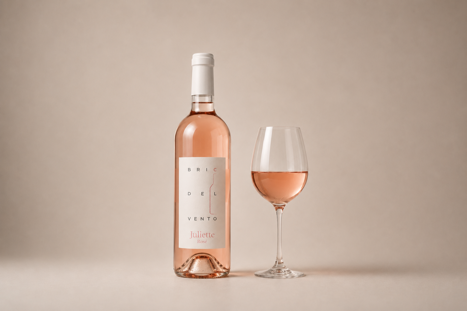 Bric Del Vento Juliette Rosé wine bottle